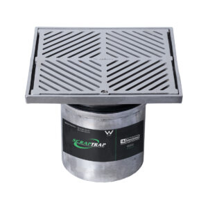 225mm Square Floor Waste Arrestor (suits 150mm pipe) (Heel Proof)