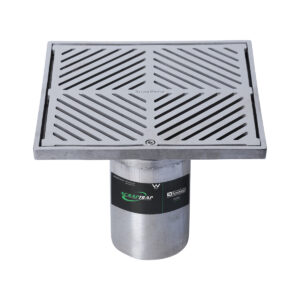 225mm Square Floor Waste Arrestor (suits 100mm pipe) (Heel Proof)