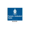 female ambulant toilet banner