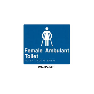 female ambulant toilet banner