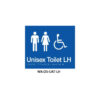 Braille Sign Unisex Accessible Toilet LHS (Blue)