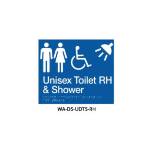 Braille Sign Unisex Disabled? Toilet and Parent Room RHS (Blue)