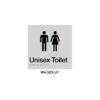 Braille Sign Unisex Toilet (Silver)