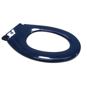 Disabled Compliant Single Flap Closed Front Toilet Seat (Blue)
