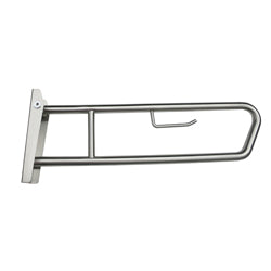 Pull Down Grab Rail with Toilet Roll Holder 850mmL x 315mmH