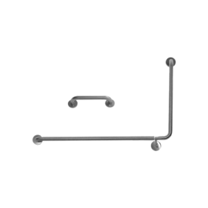S.S. LHS 90˚ Flush Mount Side Wall & Cistern Grab Rail Set