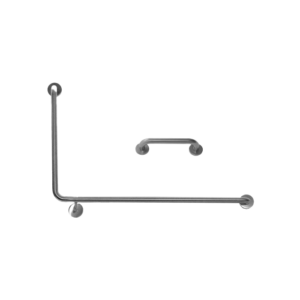 S.S. RHS 90Ëš Flush Mount Side Wall & Cistern Grab Rail Set