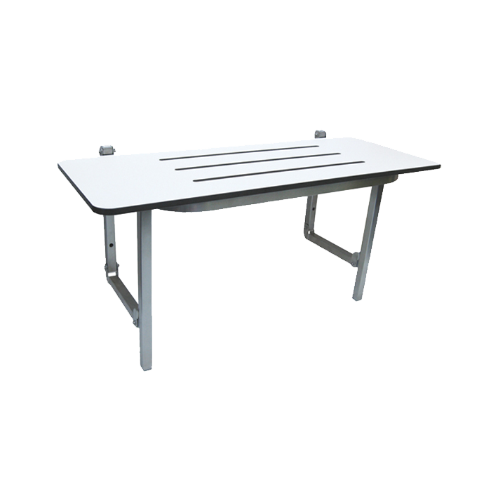 Accessible Folding Shower Seat with Support Legs